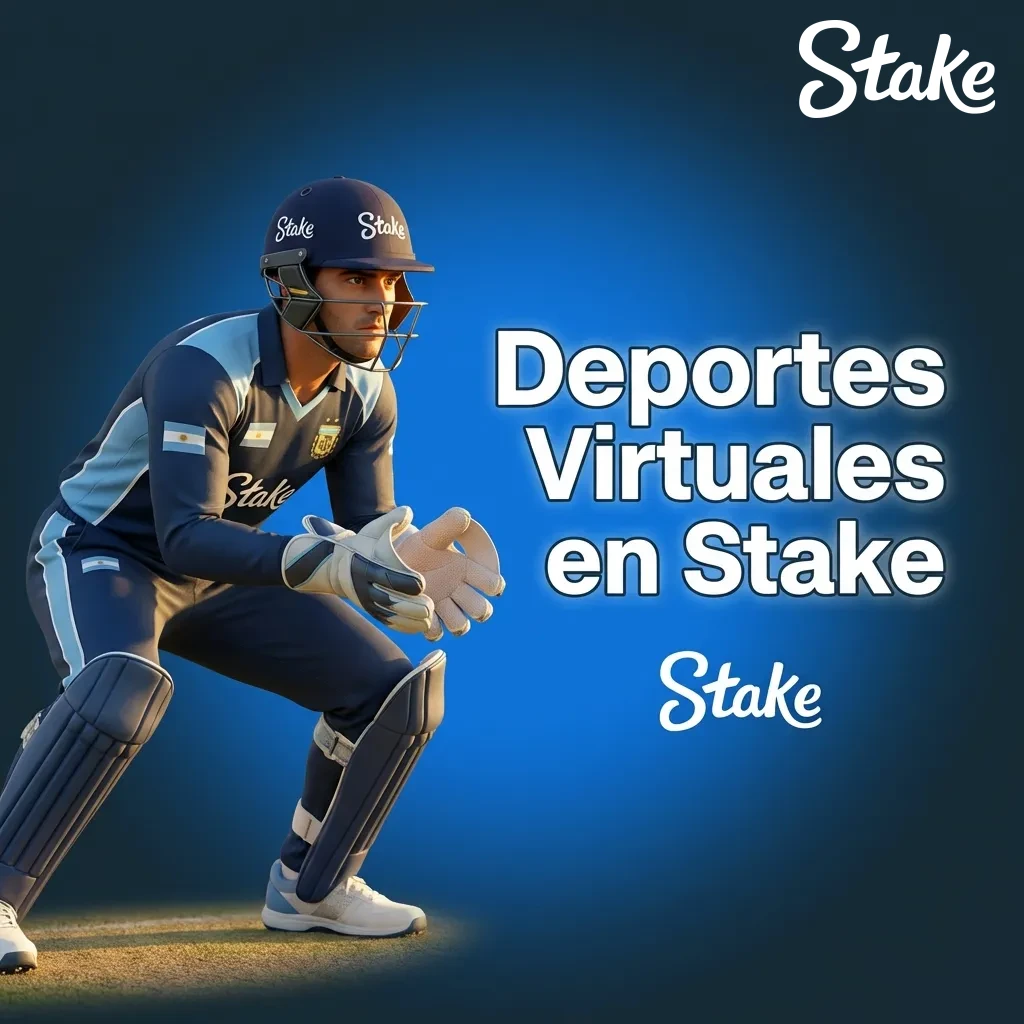 Pantalla de deportes virtuales en Stake mostrando opciones de apuestas en fútbol, carreras y básquet simulados