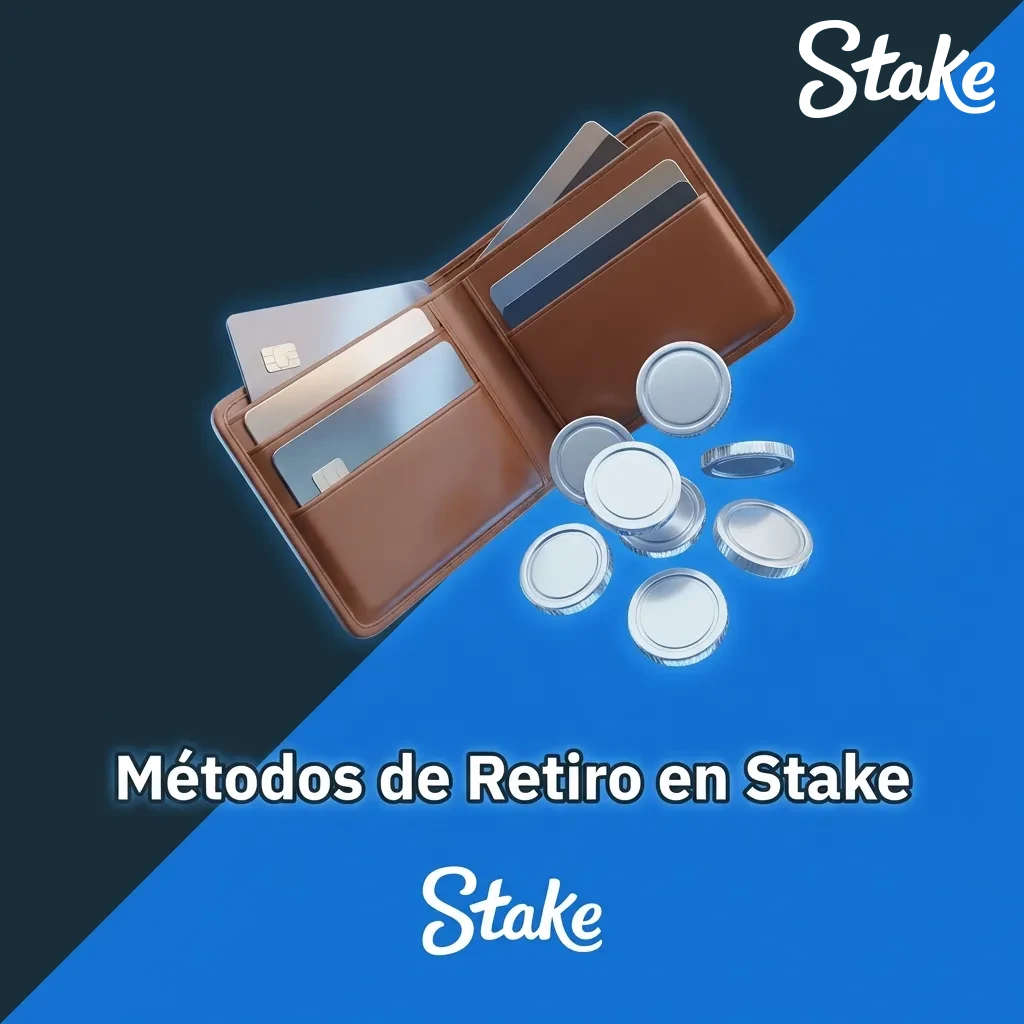 Métodos de retiro disponibles en Stake incluyendo tarjetas, billeteras digitales y pagos instantáneos como PIX